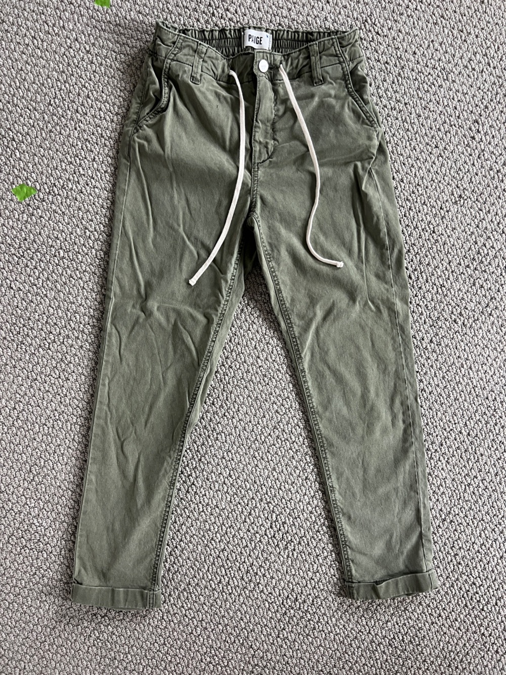 PAIGE Olive-Tone Baggy Army Drawstring Pants size 25
